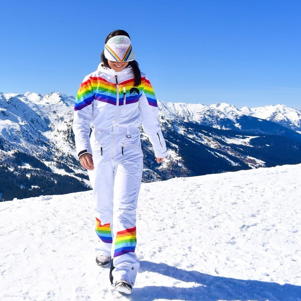 Red and White Ski Jacket for Snow Adventures
